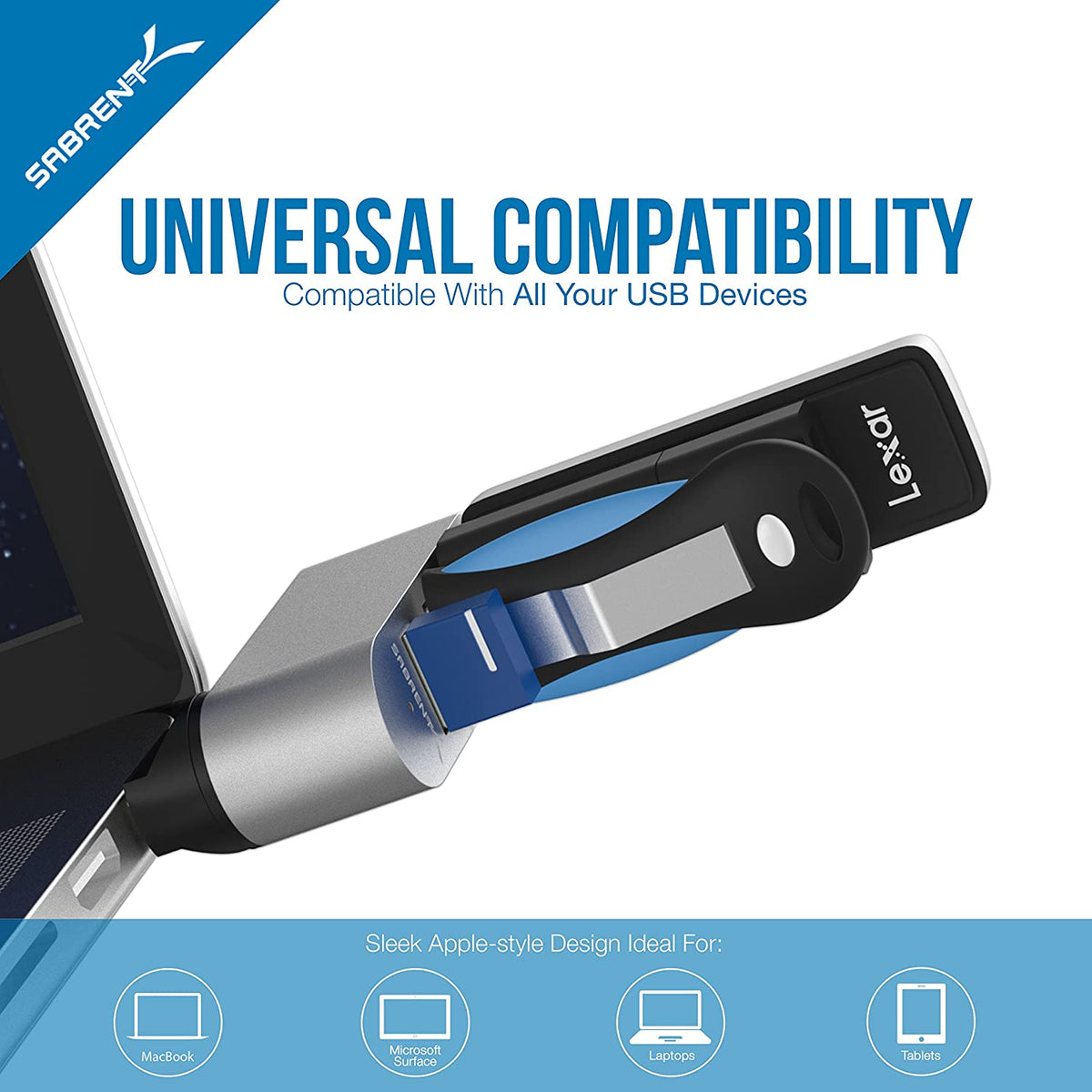 4-Port Mini USB 2.0 Rotating Hub