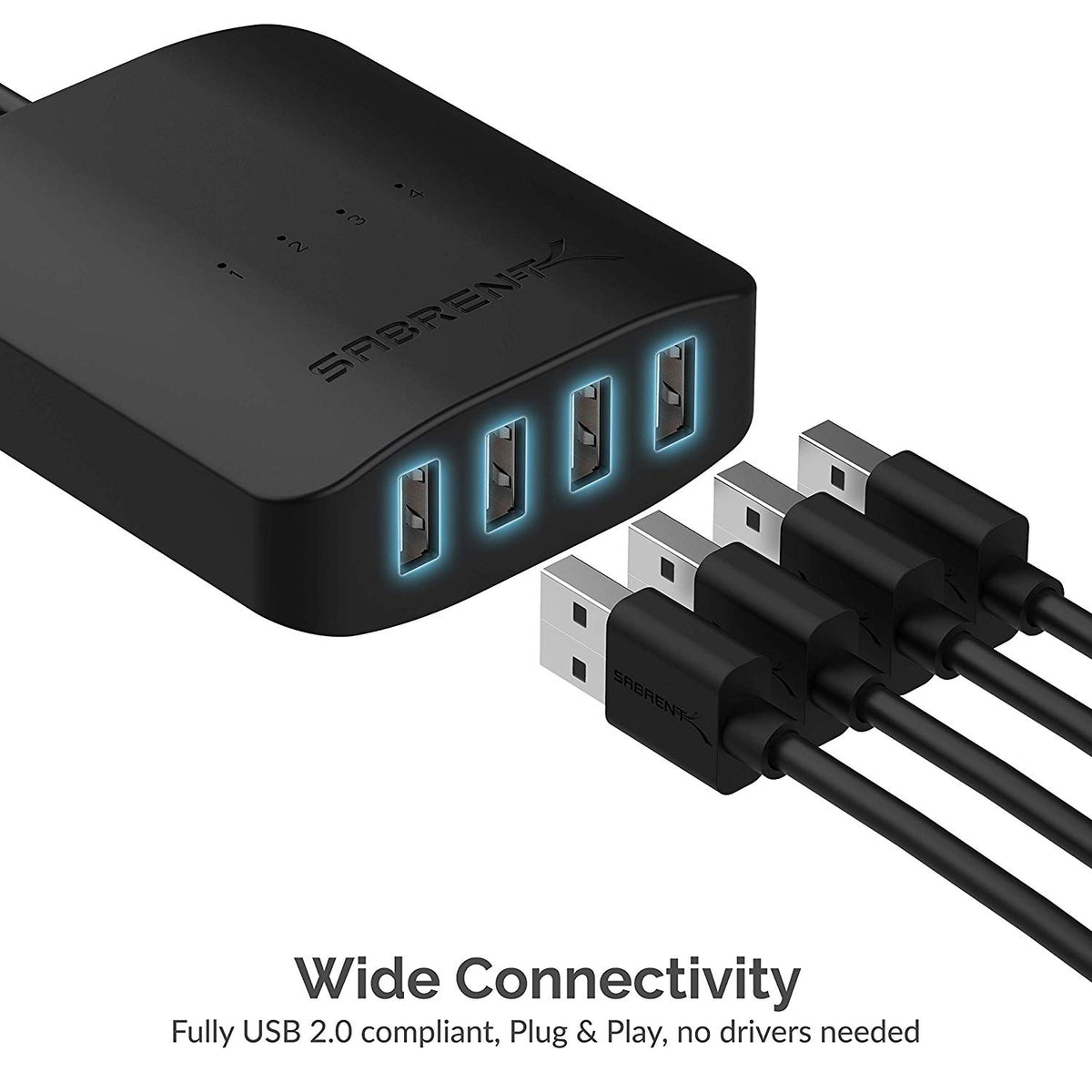 4-Way USB 2.0 Sharing Switch