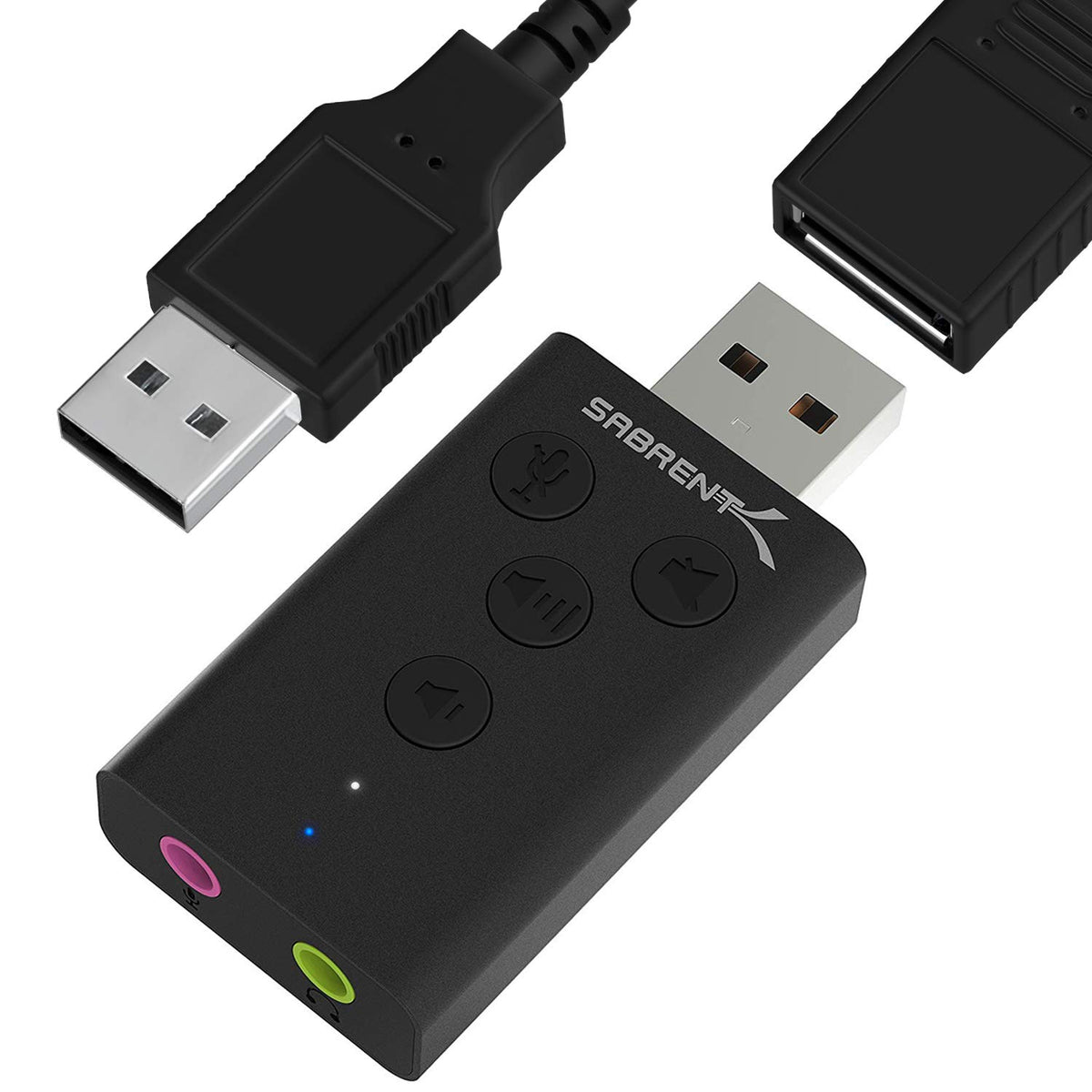 USB Aluminum External 3D Stereo Sound Adapter