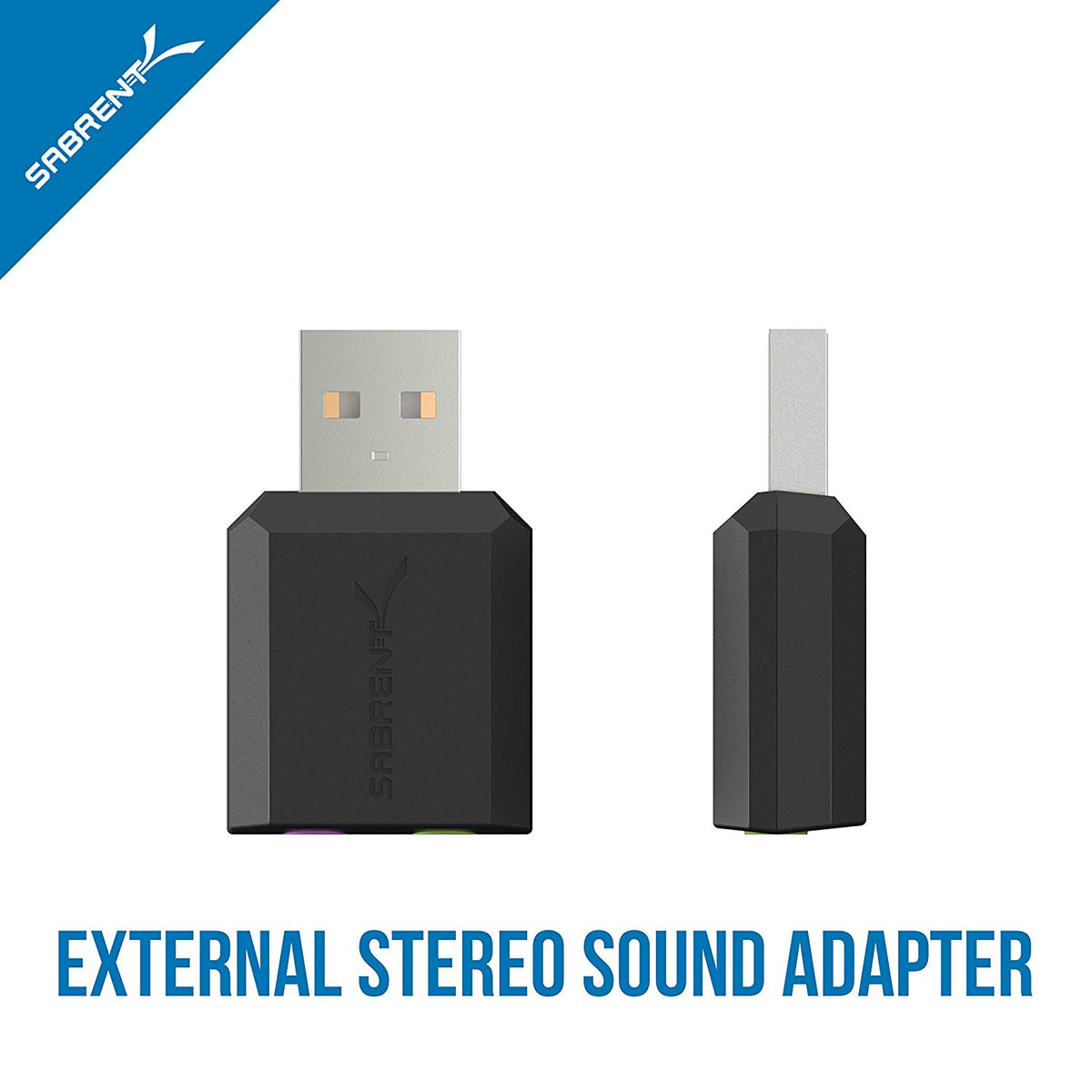 USB External Stereo 3D Sound Adapter | Black
