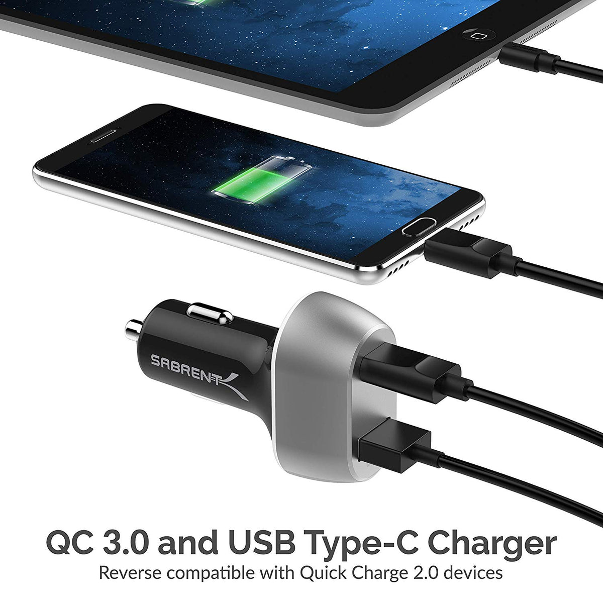 2-Port USB Quick Charge 3.0 PD Car Charger