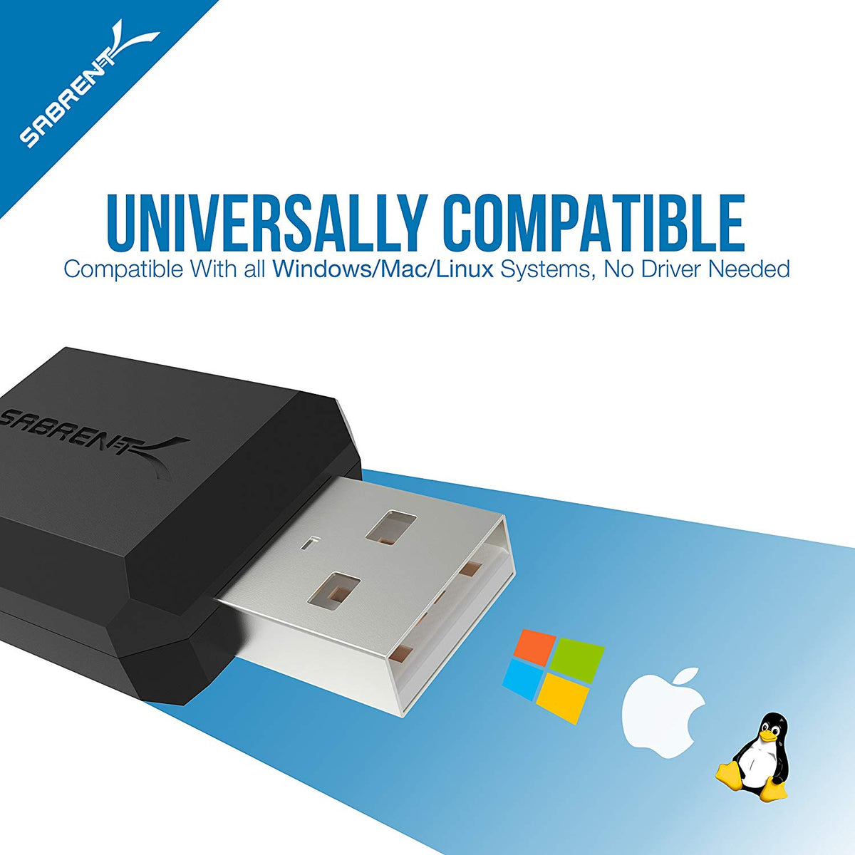 USB External Stereo 3D Sound Adapter | Black