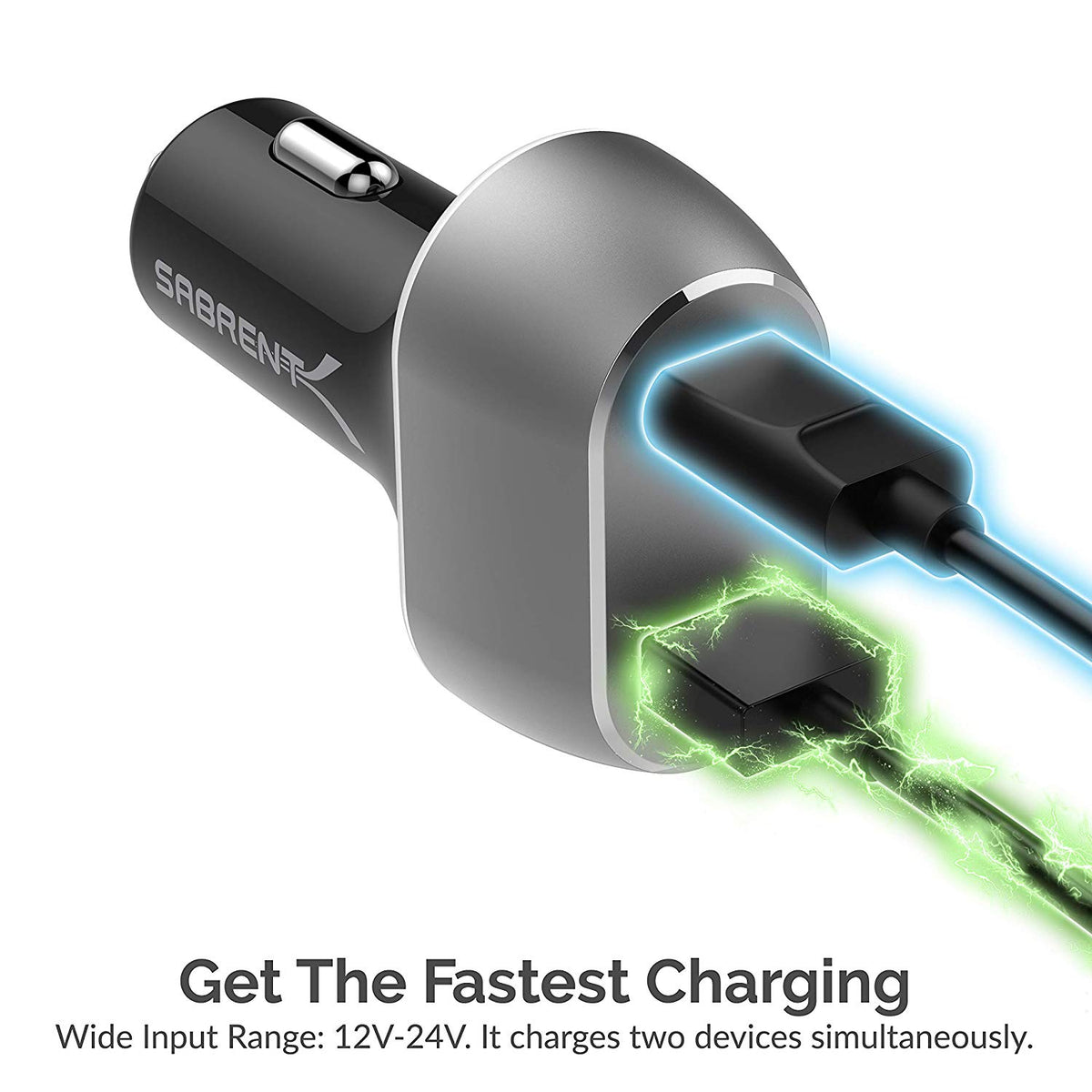 2-Port USB Quick Charge 3.0 PD Car Charger