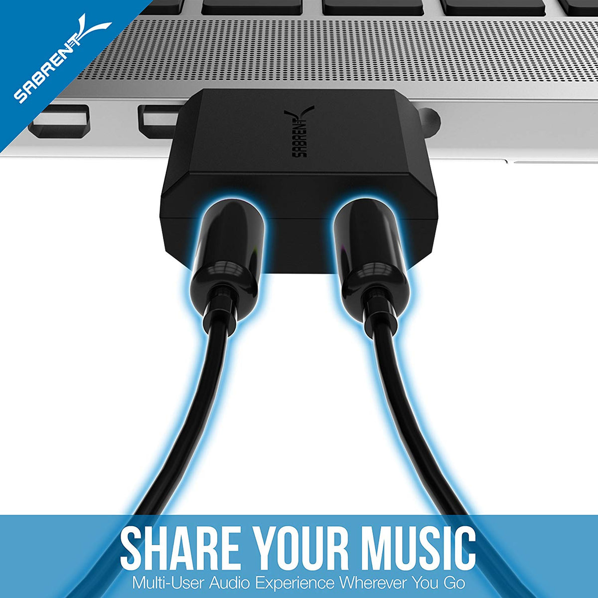 USB to 2 X 3.5mm Audio Stereo Splitter