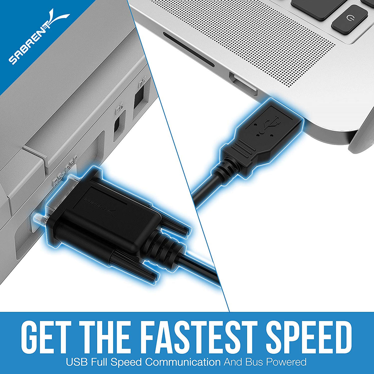USB 2.0 to Serial (9-Pin) DB-9 RS-232 Adapter Cable 6ft Cable