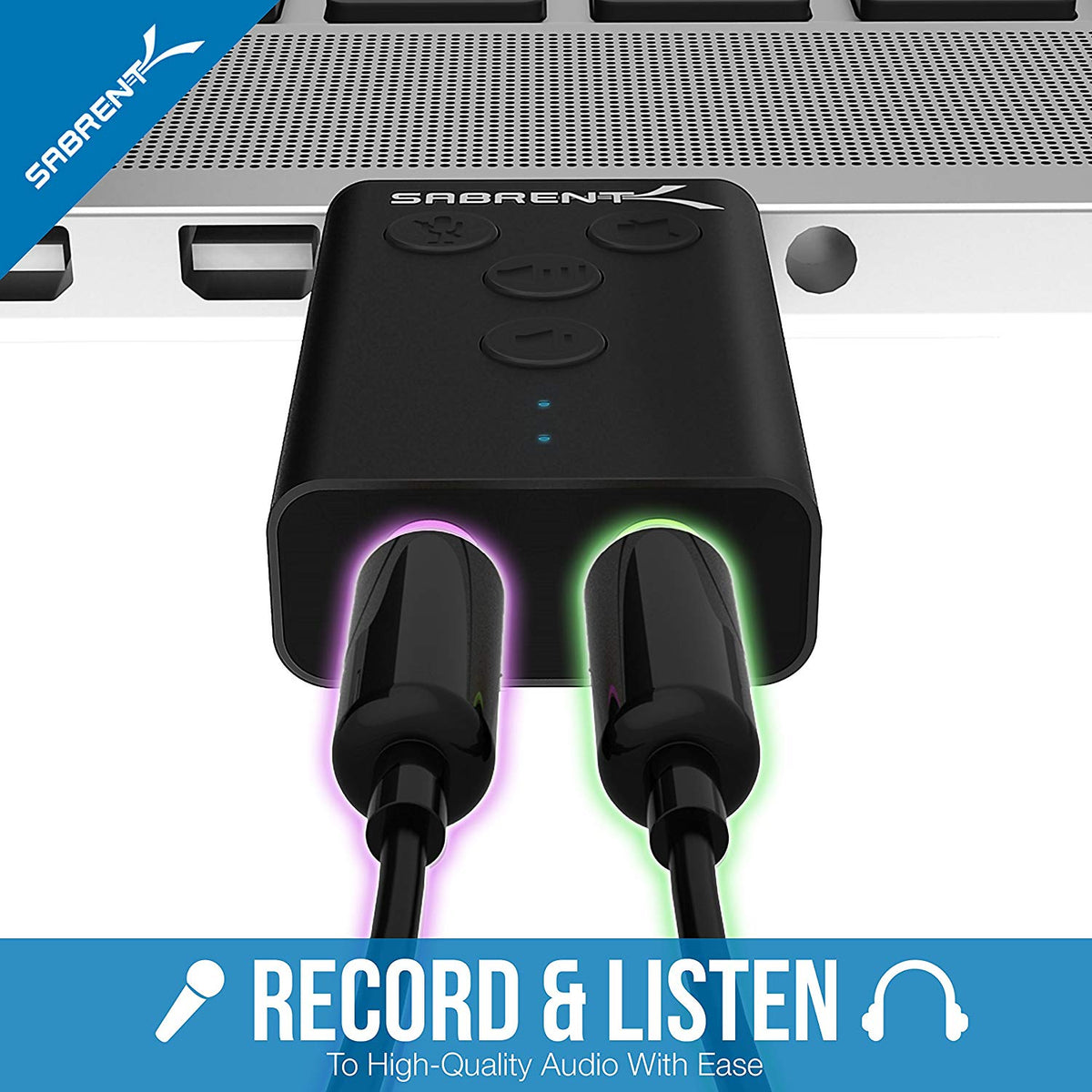 USB Aluminum External 3D Stereo Sound Adapter