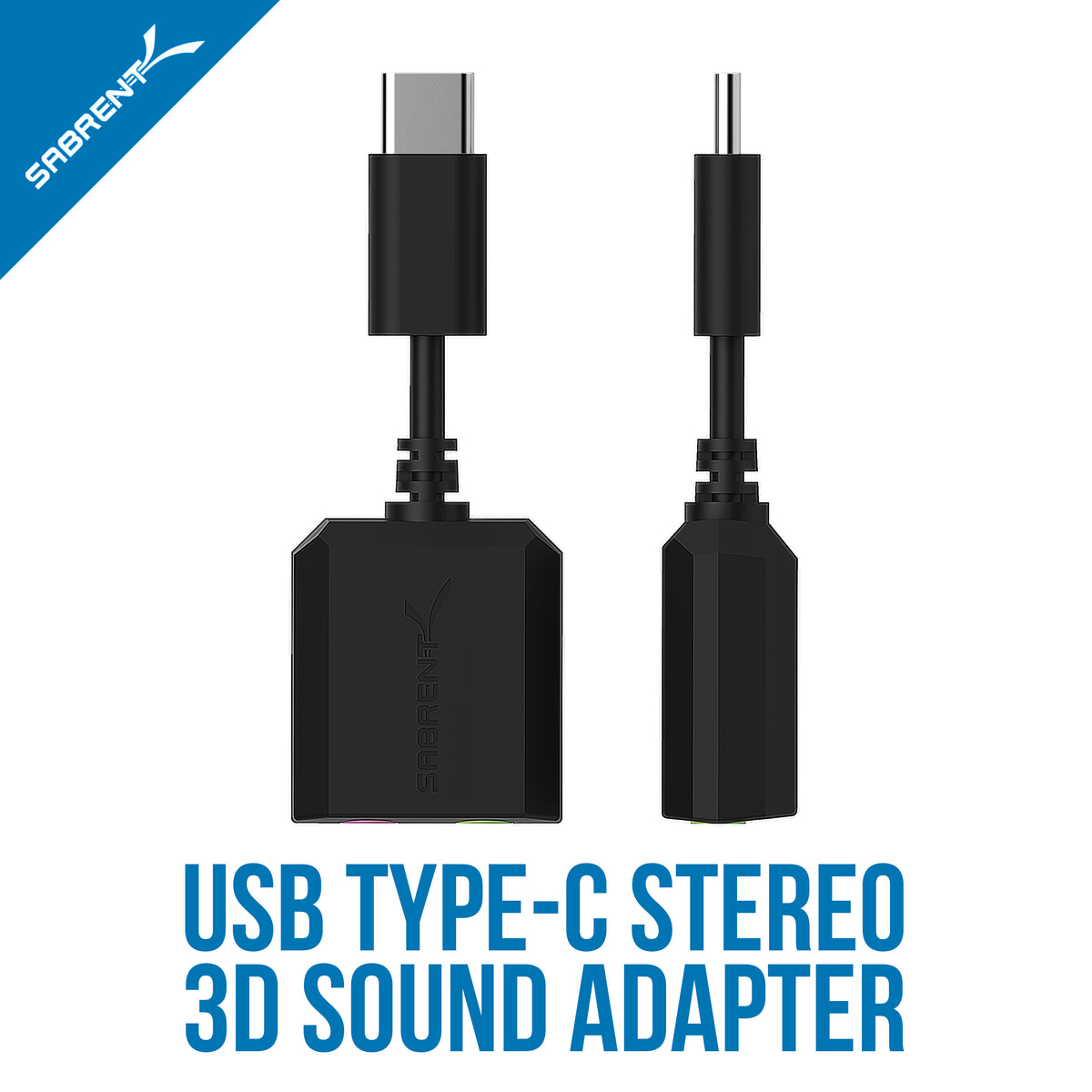 USB Type-C External Stereo Sound Adapter for Windows and Mac