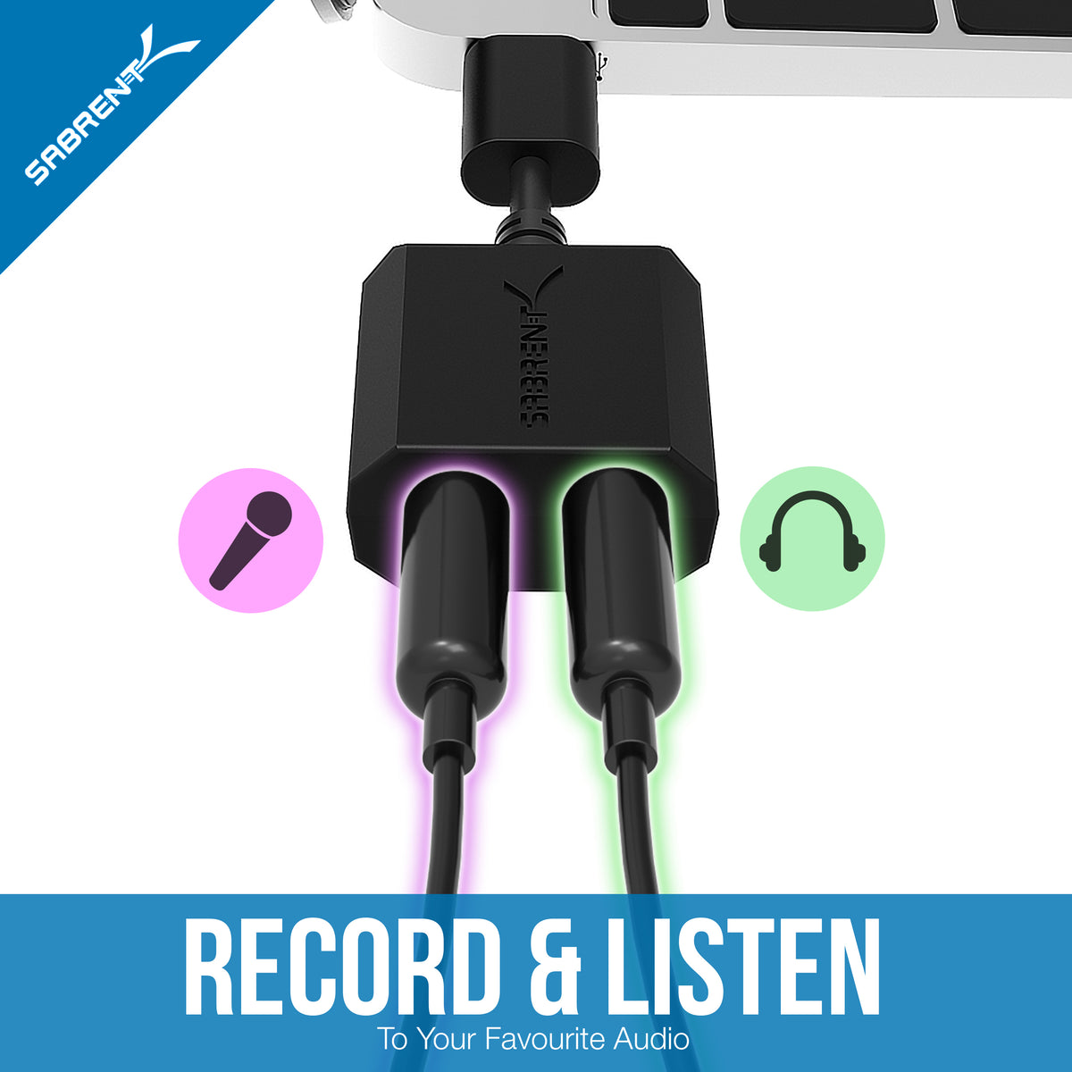 USB Type-C External Stereo Sound Adapter for Windows and Mac