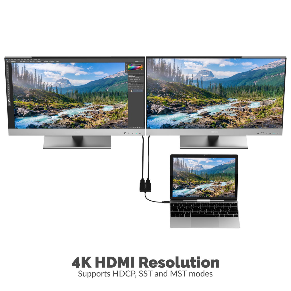 USB Type-C Dual HDMI Adapter