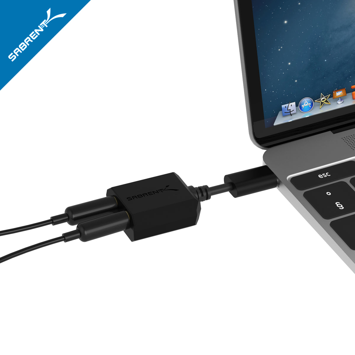 USB Type-C External Stereo Sound Adapter for Windows and Mac