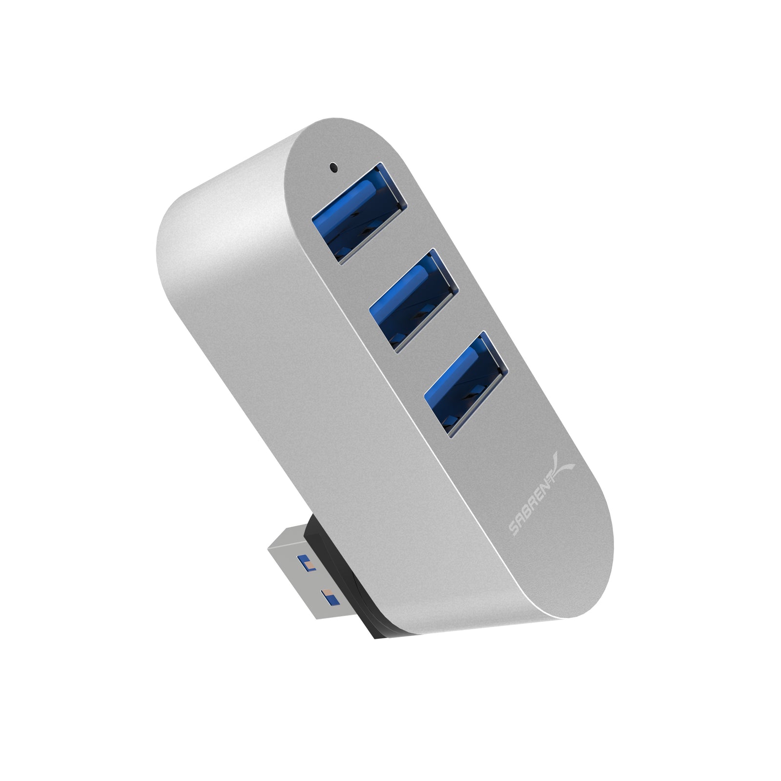 3-Port Mini USB 3.0 Rotating Hub