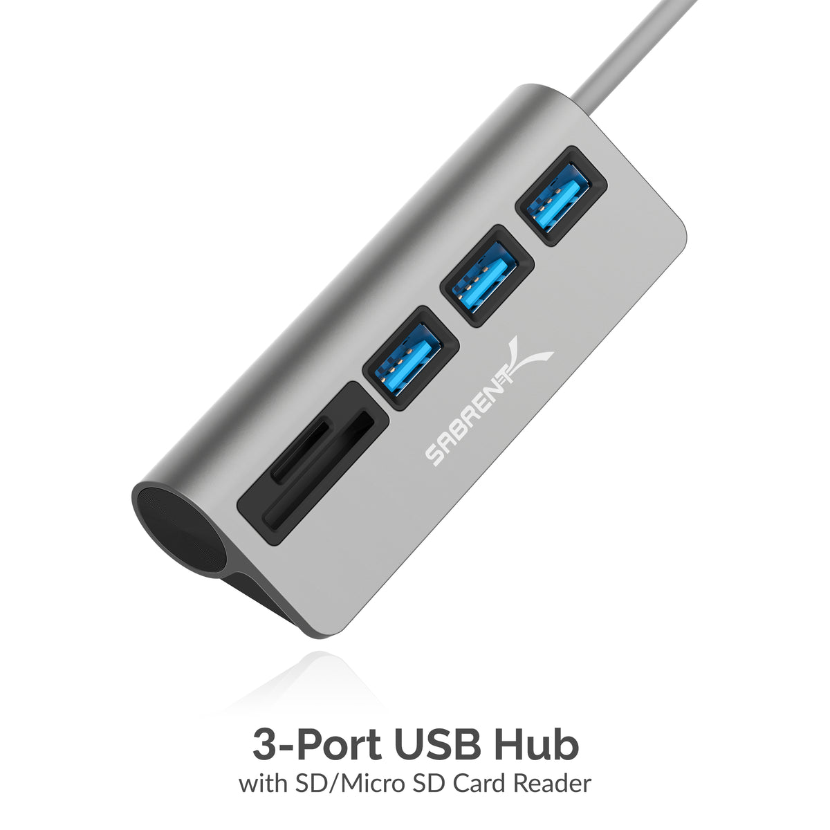 3 Port USB 3.0 Hub with SD/Micro SD Card Reader