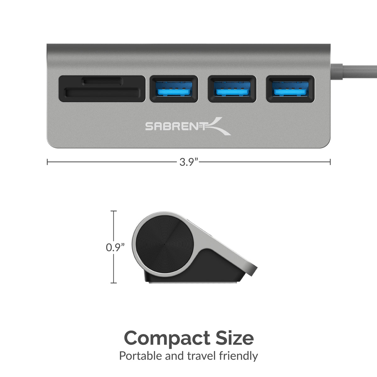 3 Port USB 3.0 Hub with SD/Micro SD Card Reader