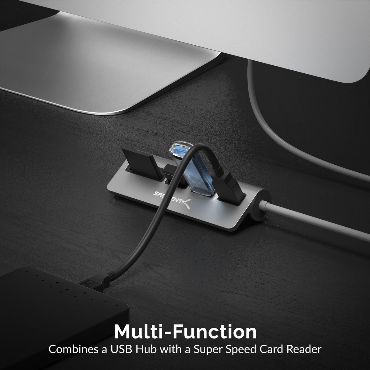 3 Port USB 3.0 Hub with SD/Micro SD Card Reader
