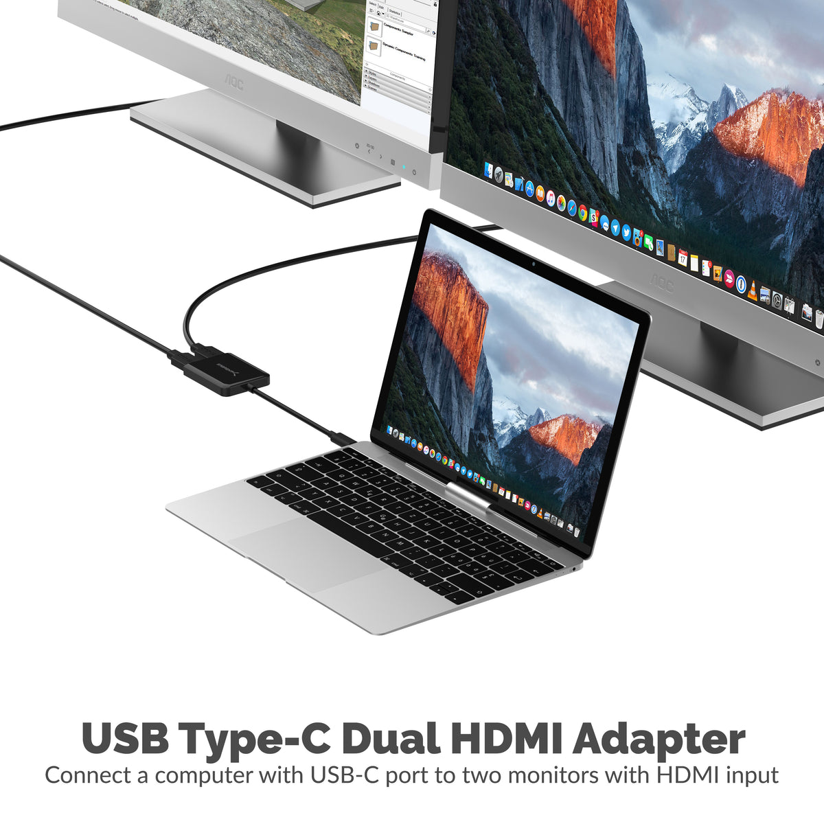 USB Type-C Dual HDMI Adapter