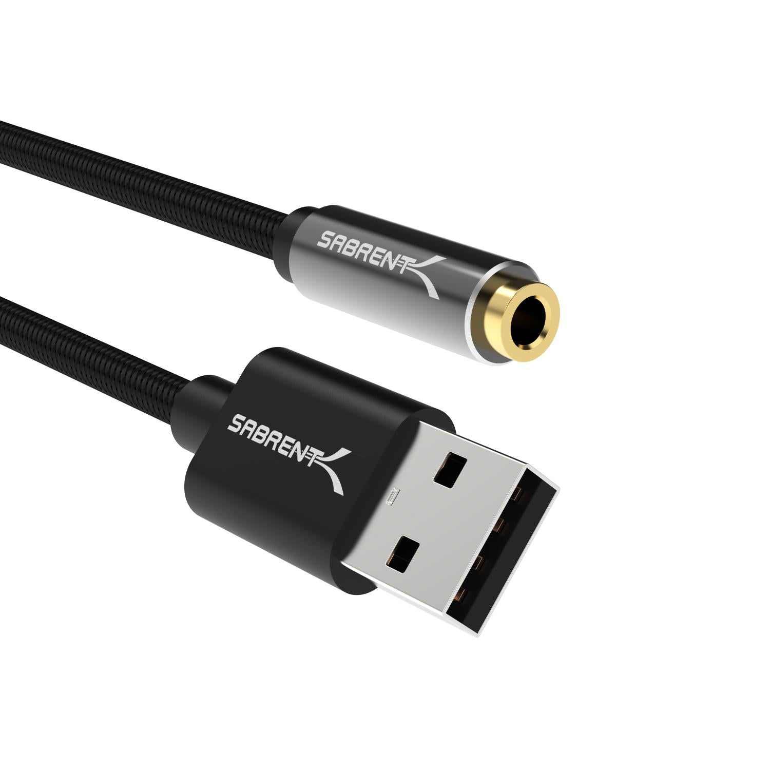 USB Type-A to 3.5mm Audio Jack Active Adapter 20" Cable