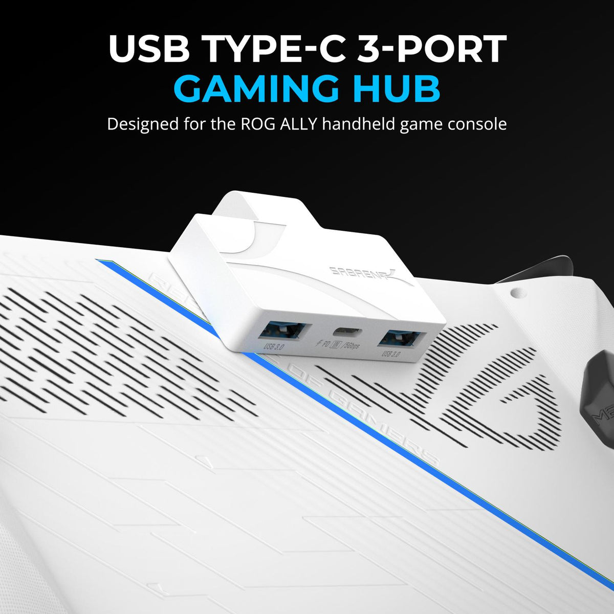 USB Type-C 3-Port Gaming Hub for ASUS ROG Ally