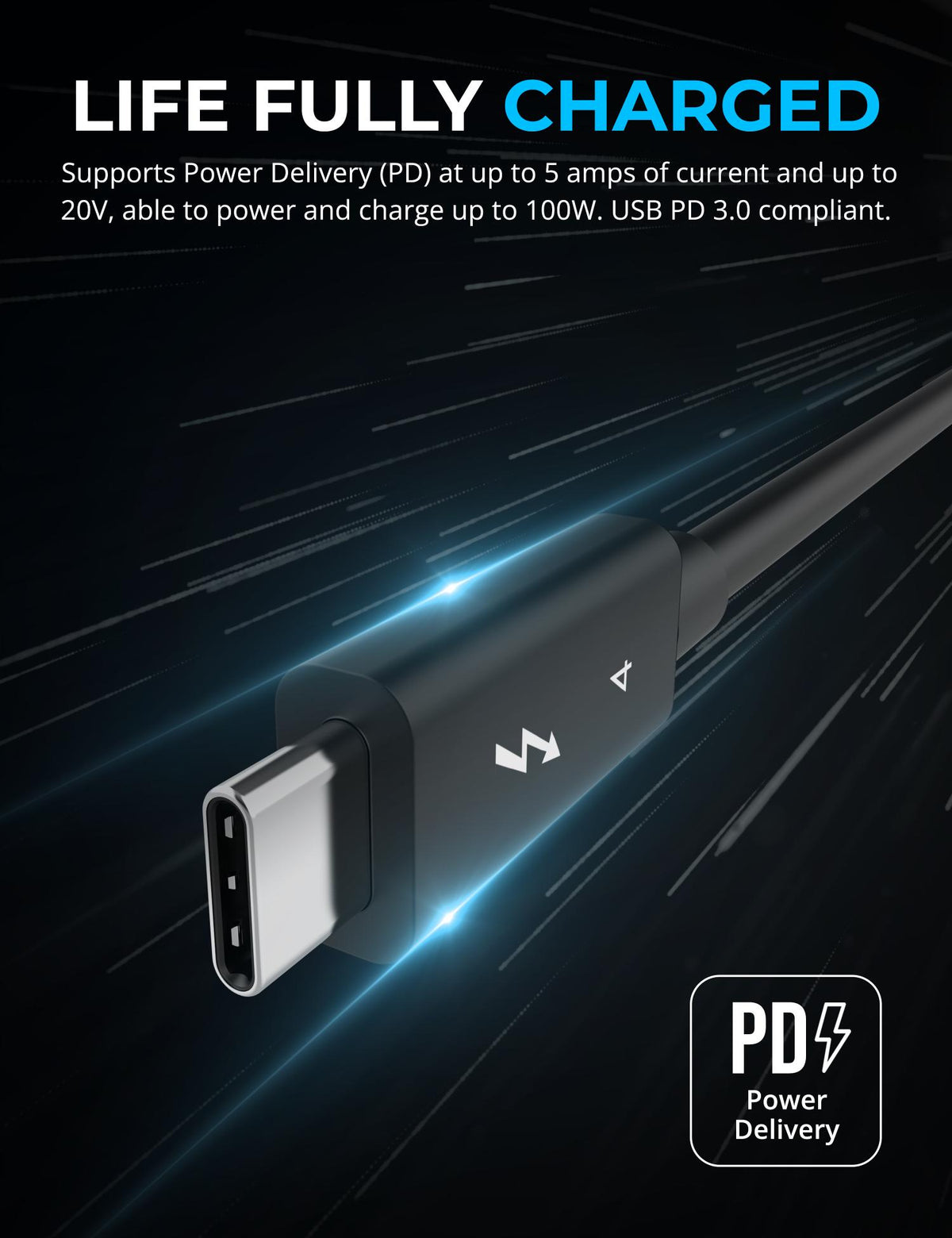 Thunderbolt 4 Active Cable With E-Marker Chip