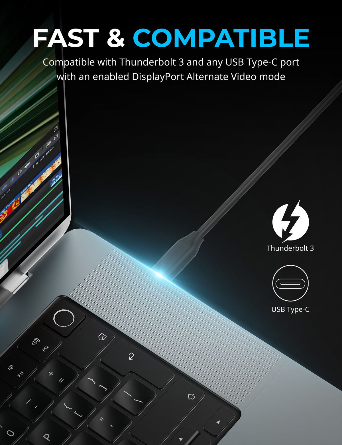 USB Type-C to x2 HDMI and x1 DisplayPort Adapter