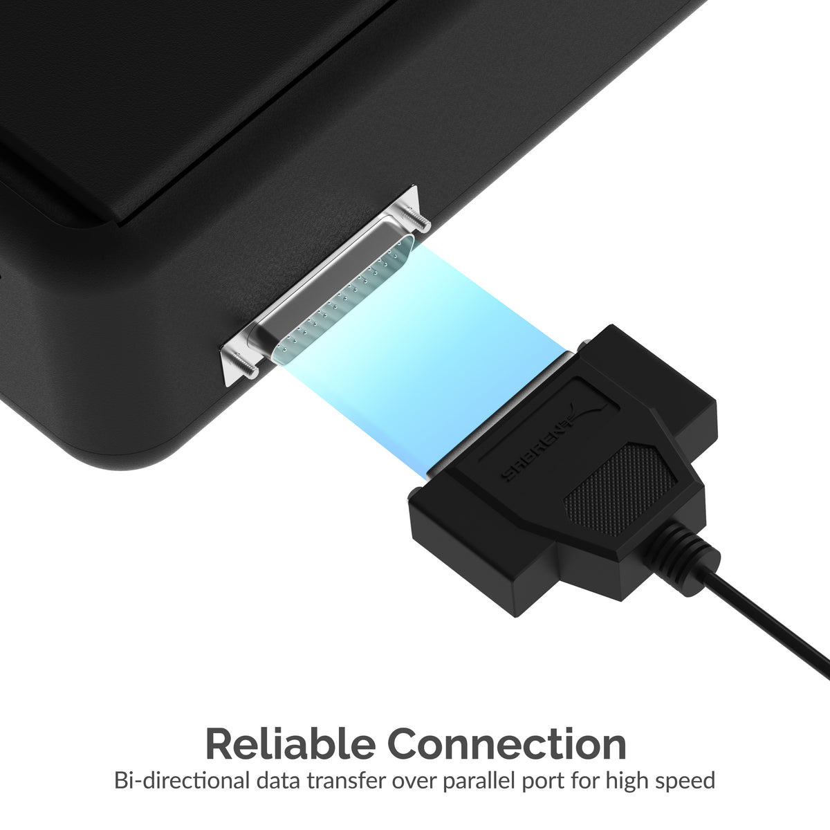 USB 2.0 To DB25 IEEE-1284 Parallel Printer Cable Adapter [HEXNUT Connectors]