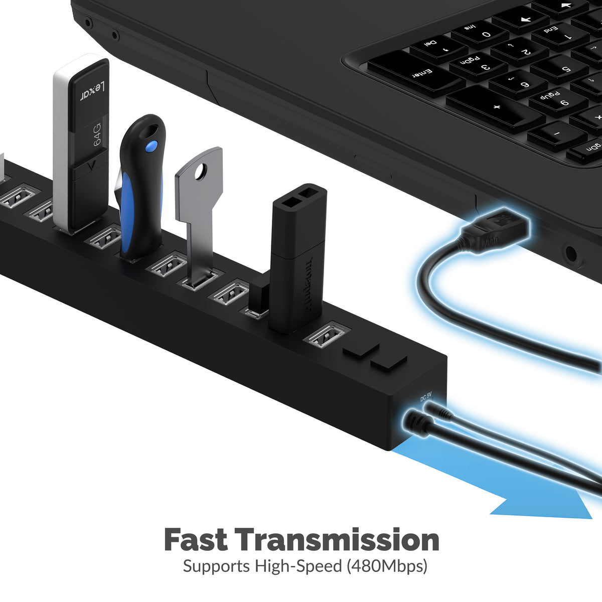 13-Port USB 2.0 Hub