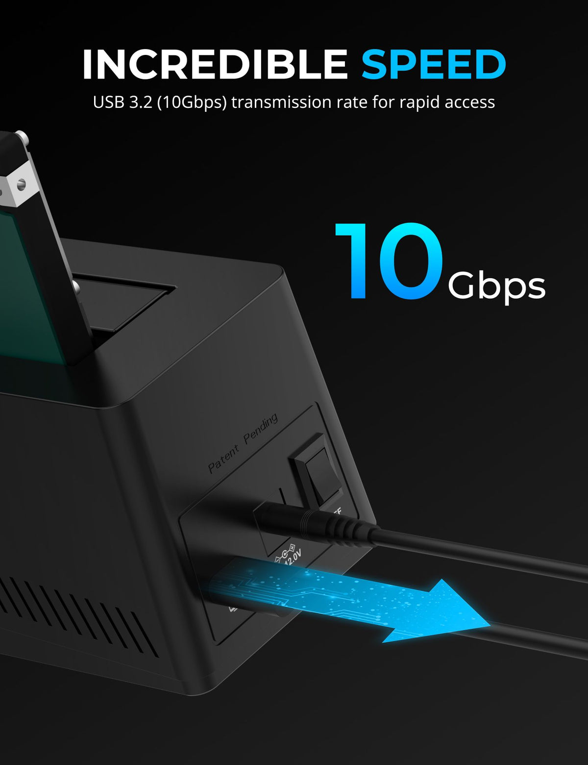 USB-C Docking Station for M.2 PCIe/NVMe and SATA 2.5/3.5-Inch SSD & HDD