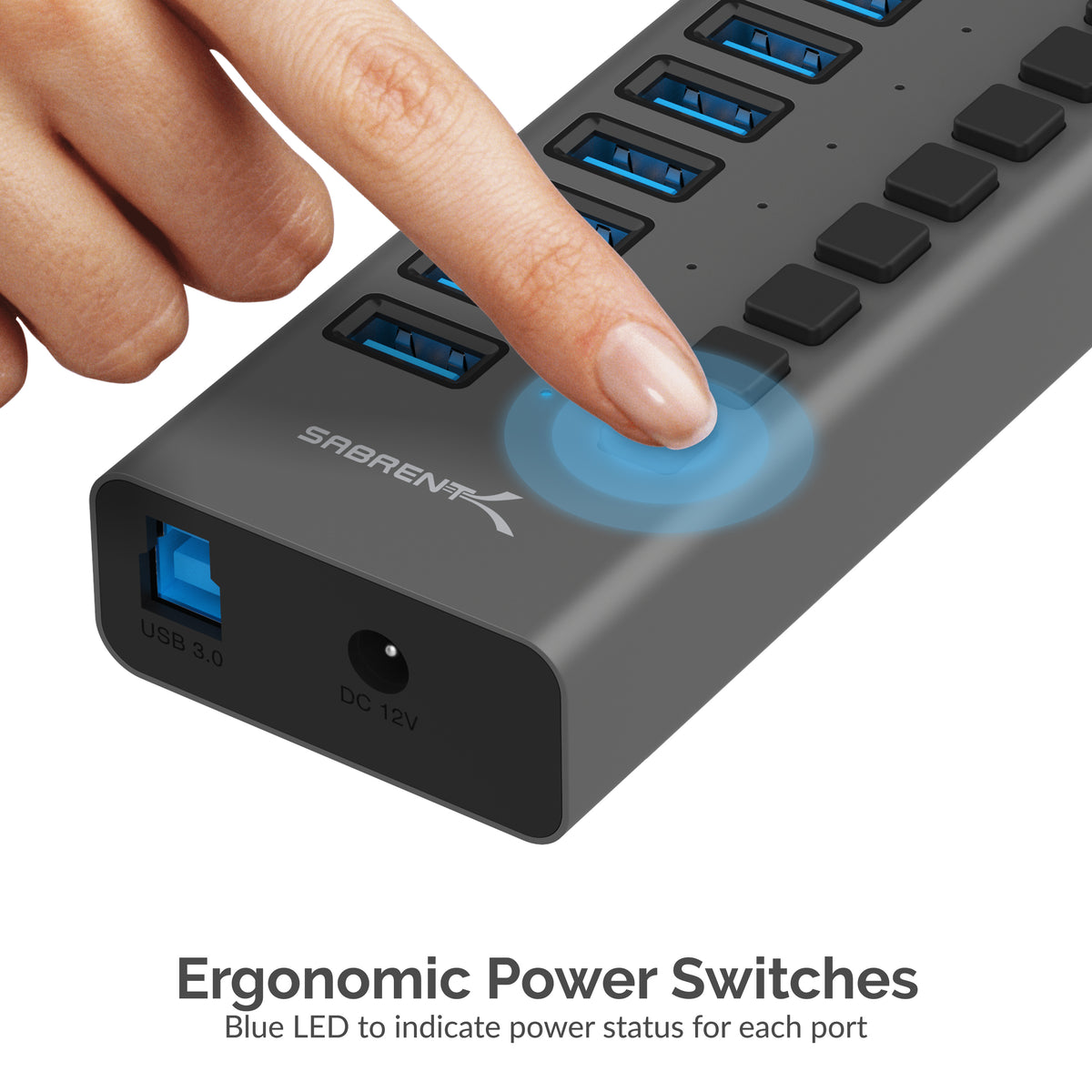 16-Port USB 3.0 Hub and Charger