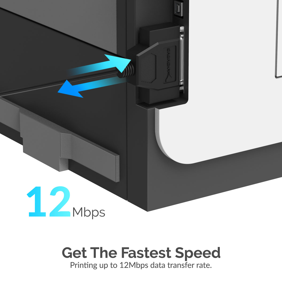 USB 2.0 To DB25 IEEE-1284 Parallel Printer Cable Adapter [HEXNUT Connectors]